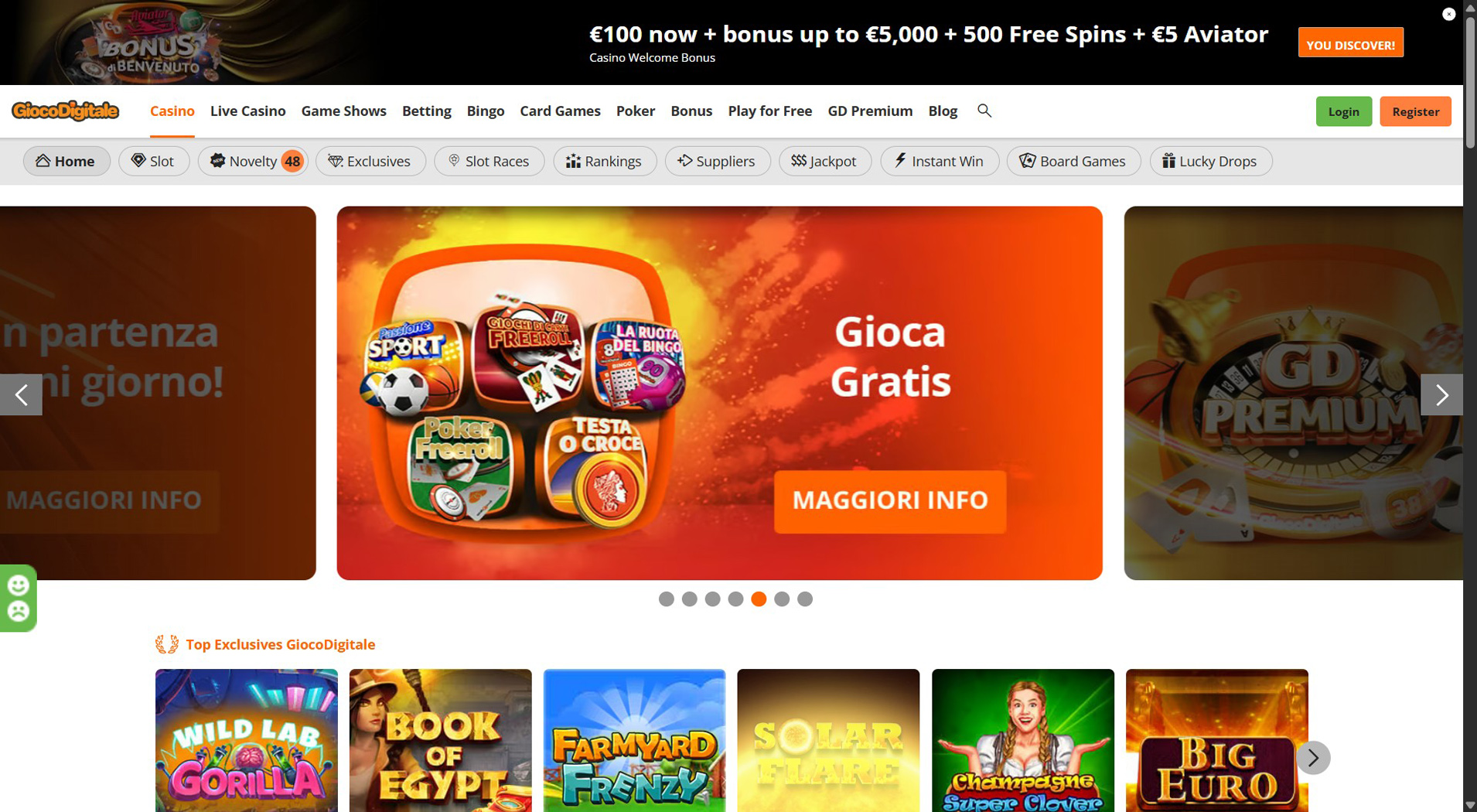 3. Gioco Digitale- Ottimo valore del casinò Payforit